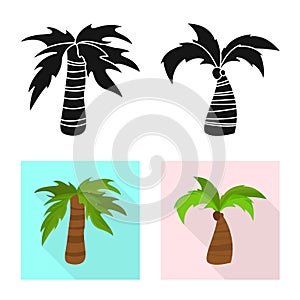 Vector design of nature and flora sign. Collection of nature and ecology vector icon for stock.