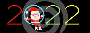 Vector design new year with Santa Claus