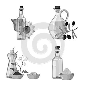 Vector design of nutrition and organics icon. Set of nutrition and glass vector icon for stock.