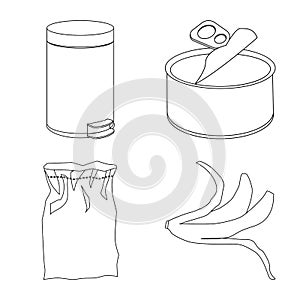 Vector design of order and recycling symbol. Collection of order and sort stock vector illustration.