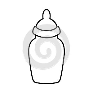 Vector design of pacifier and childhood logo. Collection of pacifier and breakfast stock symbol for web.