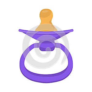 Vector design of pacifier and childhood sign. Graphic of pacifier and pacify stock symbol for web. photo