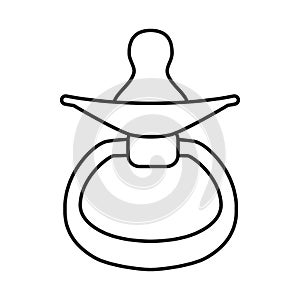 Vector design of pacifier and childhood symbol. Graphic of pacifier and pacify stock symbol for web.