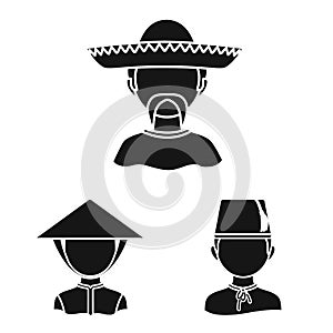 Vector design of person and culture logo. Set of person and race vector icon for stock. photo