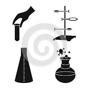 Vector design of pharmacology and experiment logo. Set of pharmacology and chemistry vector icon for stock.