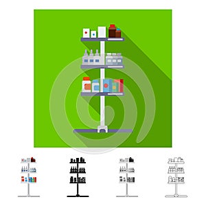 Vector design of pharmacy and hospital symbol. Set of pharmacy and business stock symbol for web.