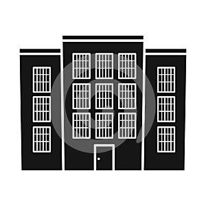 Vector design of prison and building logo. Web element of prison and jailhouse vector icon for stock.