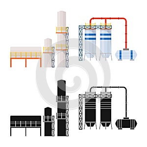 Vector design of production and structure icon. Set of production and technology stock vector illustration.