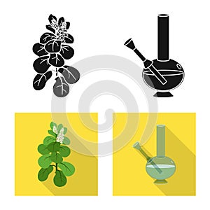 Isolated object of refuse and stop symbol. Collection of refuse and habit vector icon for stock.