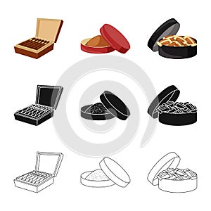 Vector design of refuse and stop symbol. Set of refuse and habit vector icon for stock.