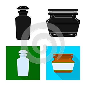 Vector design of retail and healthcare icon. Set of retail and wellness stock symbol for web.