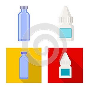 Vector design of retail and healthcare logo. Collection of retail and wellness stock symbol for web.
