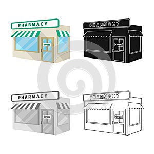 Vector design of retail and healthcare logo. Collection of retail and wellness vector icon for stock.
