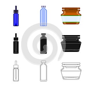 Vector design of retail and healthcare logo. Collection of retail and wellness vector icon for stock.