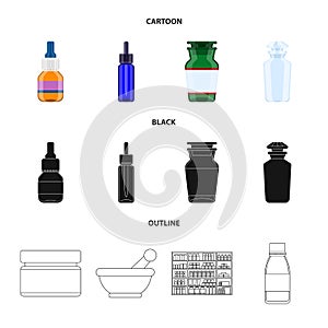 Vector design of retail and healthcare symbol. Collection of retail and wellness stock symbol for web.