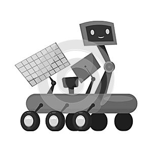 Vector design of robot and factory sign. Set of robot and space vector icon for stock.