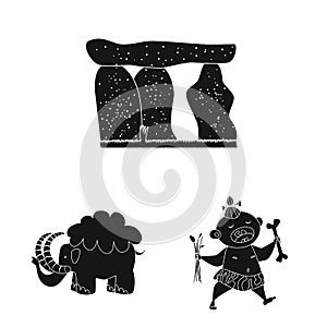Vector design of sapiens and development symbol. Set of sapiens and age vector icon for stock.