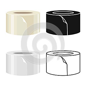 Vector design of scotch and tape logo. Graphic of scotch and roll vector icon for stock.
