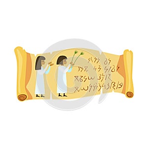 Isolated object of scroll and papyrus symbol. Collection of scroll and roll stock vector illustration.