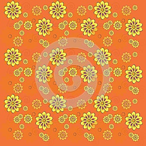 Vector design of seamless flower patterns. tropical summer background