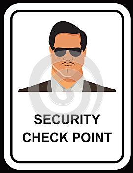 Vector design of Security guard man icon in EPS10