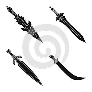 Vector design of sharp and blade  logo. Set of sharp and dagger  stock vector illustration.