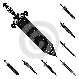 Vector design of sharp and blade  sign. Collection of sharp and dagger  stock vector illustration.