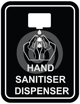 Vector design sign of hand sanitiser dispenser pump