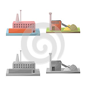 Isolated object of source and environment sign. Set of source and bio vector icon for stock.
