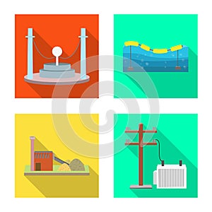 Vector design of source and environment logo. Set of source and bio stock symbol for web.