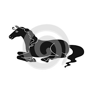 Vector design of steed and brown sign. Set of steed and brown stock symbol for web.