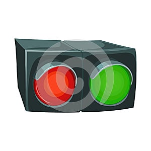 Vector design of stoplight and signal logo. Graphic of stoplight and lamp stock symbol for web.