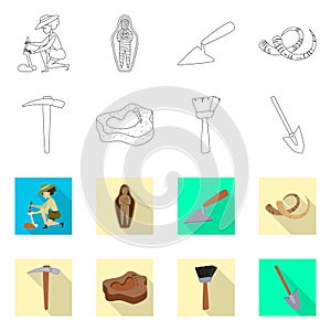 Vector design of story and items sign. Set of story and attributes stock symbol for web.