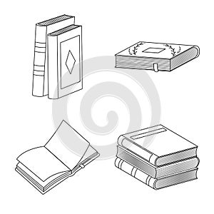 Vector design of study and literature icon. Set of study and source stock vector illustration.