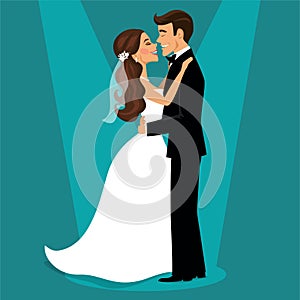 Vector design template illustration of beautiful love and soul mates