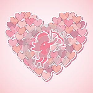 Vector design template illustration of beautiful love and soul mates