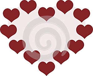 Vector design template illustration of beautiful love and soul mates