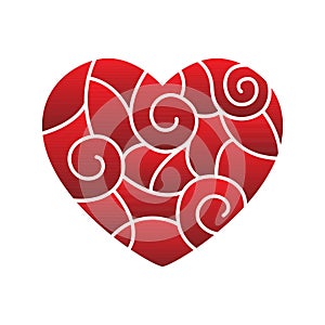 Vector design template illustration of beautiful love and soul mates