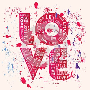 Vector design template illustration of beautiful love and soul mates