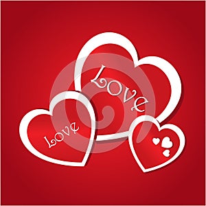 Vector design template illustration of beautiful love and soul mates