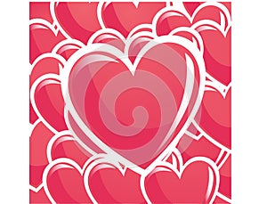 Vector design template illustration of beautiful love and soul mates