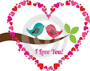 Vector design template illustration of beautiful love and soul mates