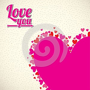 Vector design template illustration of beautiful love and soul mates