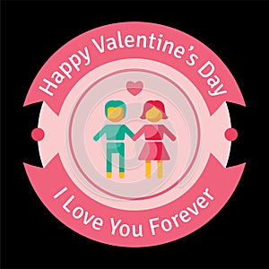 Vector design template illustration of beautiful love and soul mates