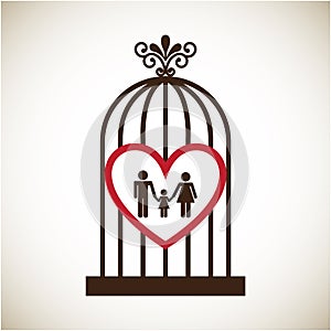 Vector design template illustration of beautiful love and soul mates