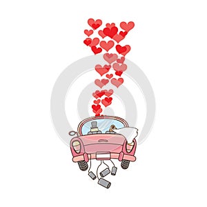 Vector design template illustration of beautiful love and soul mates