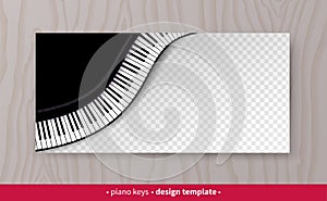 Vector design template with Piano keys
