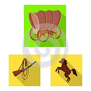 Vector design of texas and history symbol. Set of texas and culture stock symbol for web.