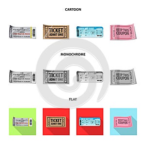 Vector design of ticket and admission logo. Collection of ticket and event stock symbol for web.