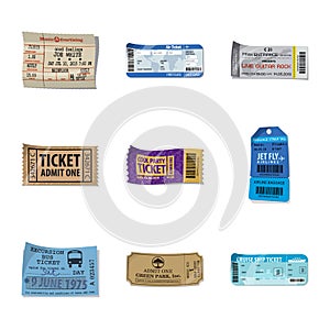 Vector design of ticket and admission logo. Collection of ticket and event stock vector illustration.